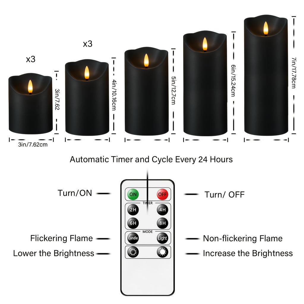 Versatile Home Storage Organizer – space-saving everyday organization, NIMIKO Set of 9 Flicker Flameless LED Candles with 2 Remote Controls And Timers, designed for American homes, daily convenience and practical gifting