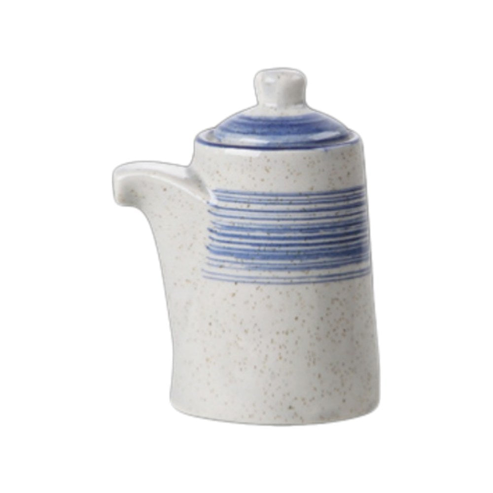 6PCS Japanese Style Ceramic Oil Pot Dispenser, 6oz Mini Soy Sauce Bottle, Kitchen Seasoning Container