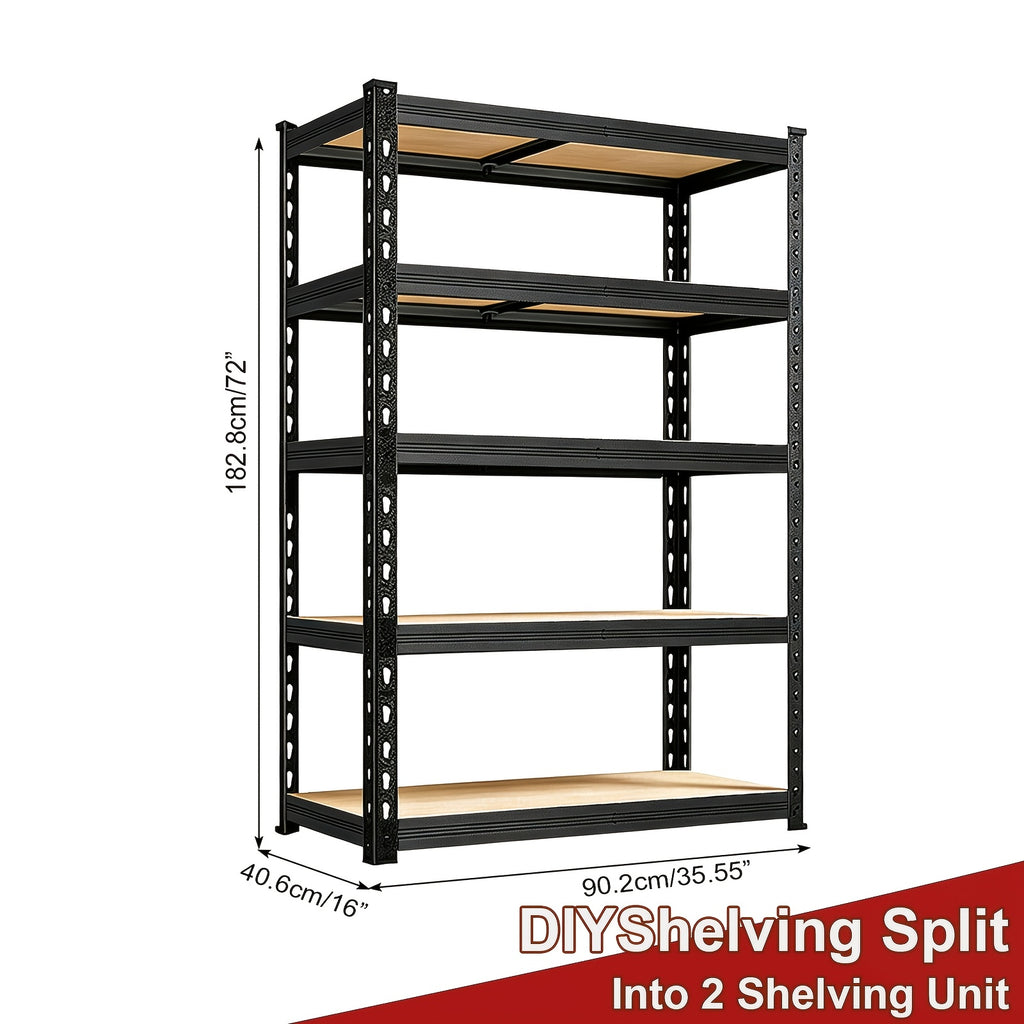 Compact 5 Tier Adjustable Home Storage Rack – durable multi-purpose storage, 2000LBS for garage Shelving Storage Shelves Heavy Duty Shelving 5 Tier Metal Shelving Units, designed for American homes, daily convenience and practical gifting