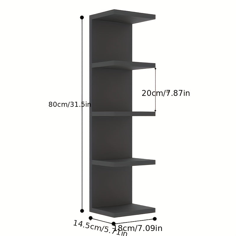 Home Organizer – 3/5 Tier Floating Shelf Unit In Black Or White Innovative Space-saving Modern Stor
