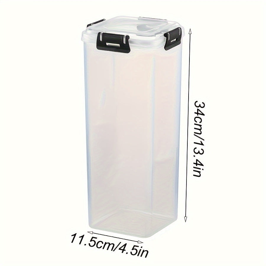 1pc Plastic Bread Box with Flip Lid- Freezer Safe Rectangular Bread Storage Container, Reliable Sealing, Suitable for Kitchen Freshness- Upgraded Locking Bread Storage Box