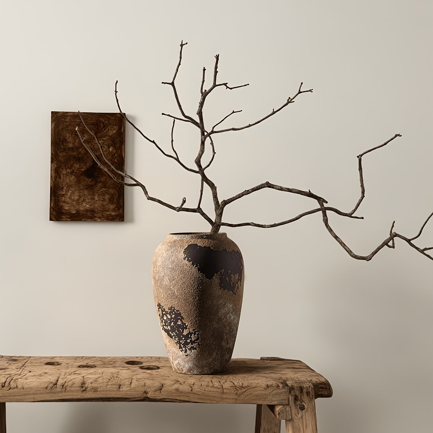 Decorative Vase – Rustic Rust Ceramic Vase Wabi Sabi Decorative Pottery Vase Ideal for