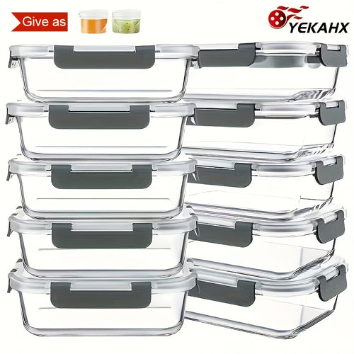 10-Piece Glass Food Storage Container Set