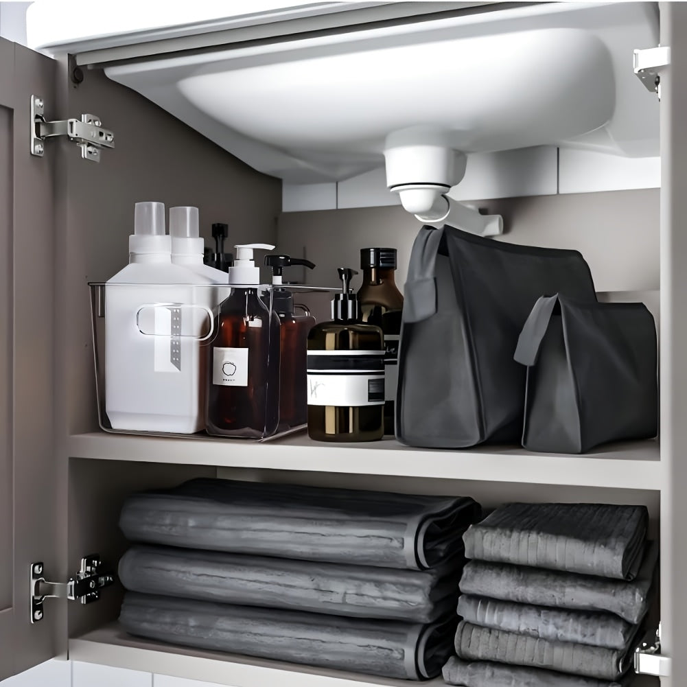 Modern Clear Stackable Storage Bins – portable space-saving storage, 8 Clear Storage Bins Set of 8 Clear Plastic Storage Bins 4 Large And, designed for American homes, daily convenience and practical gifting