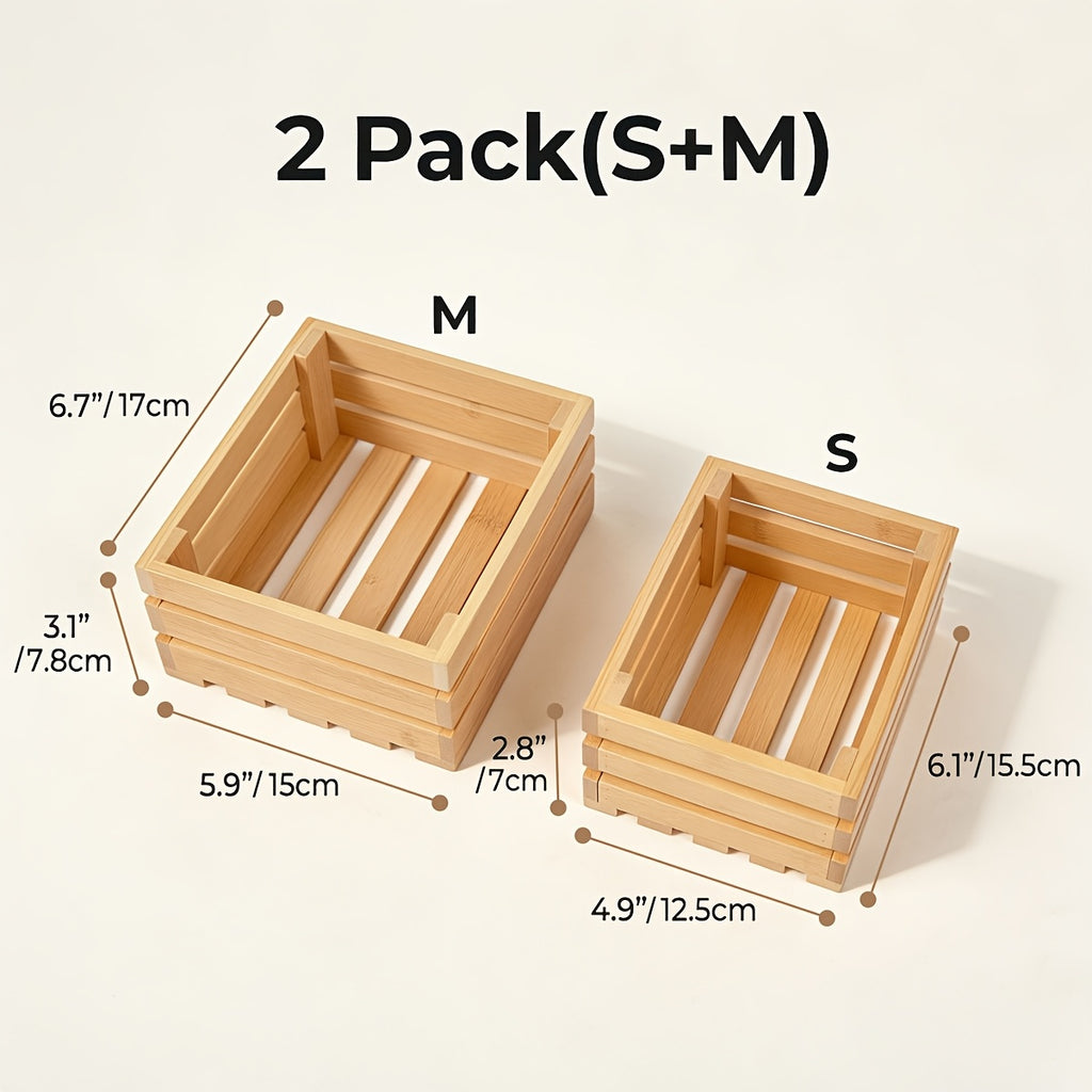 Space-Saving Adjustable Home Storage Rack – durable multi-purpose storage, Bamboo Storage Bins Set Multi-Size Kitchen Pantry Organizer Multi-Functional Storage Boxes for Home Organization, designed for American homes, daily convenience and practical