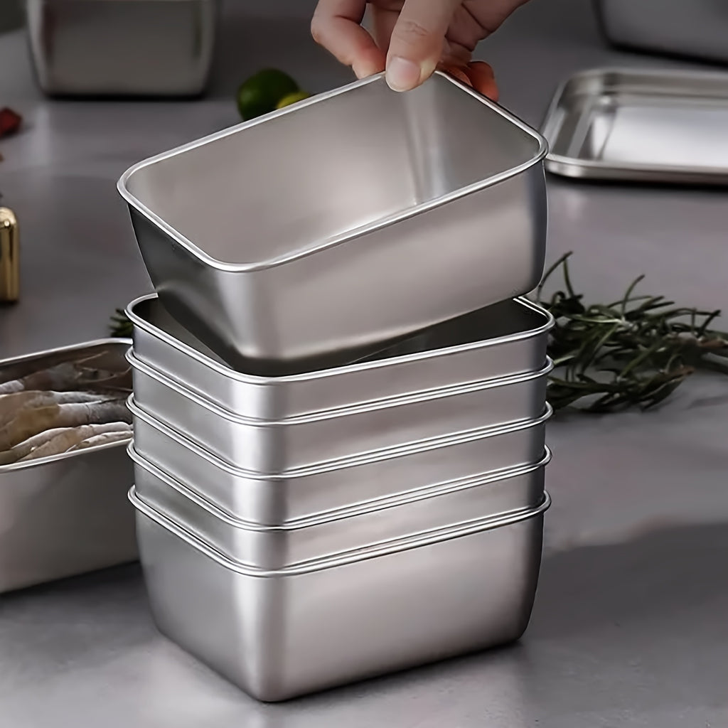Heavy-Duty 6pcs Refrigerator Storage Organizer – easy-access fridge organization, Food Storage Containers 6pcs Stainless Steel Food Storage Containers Equipped With Compartments For Vegetables, designed for American homes, daily convenience and pract