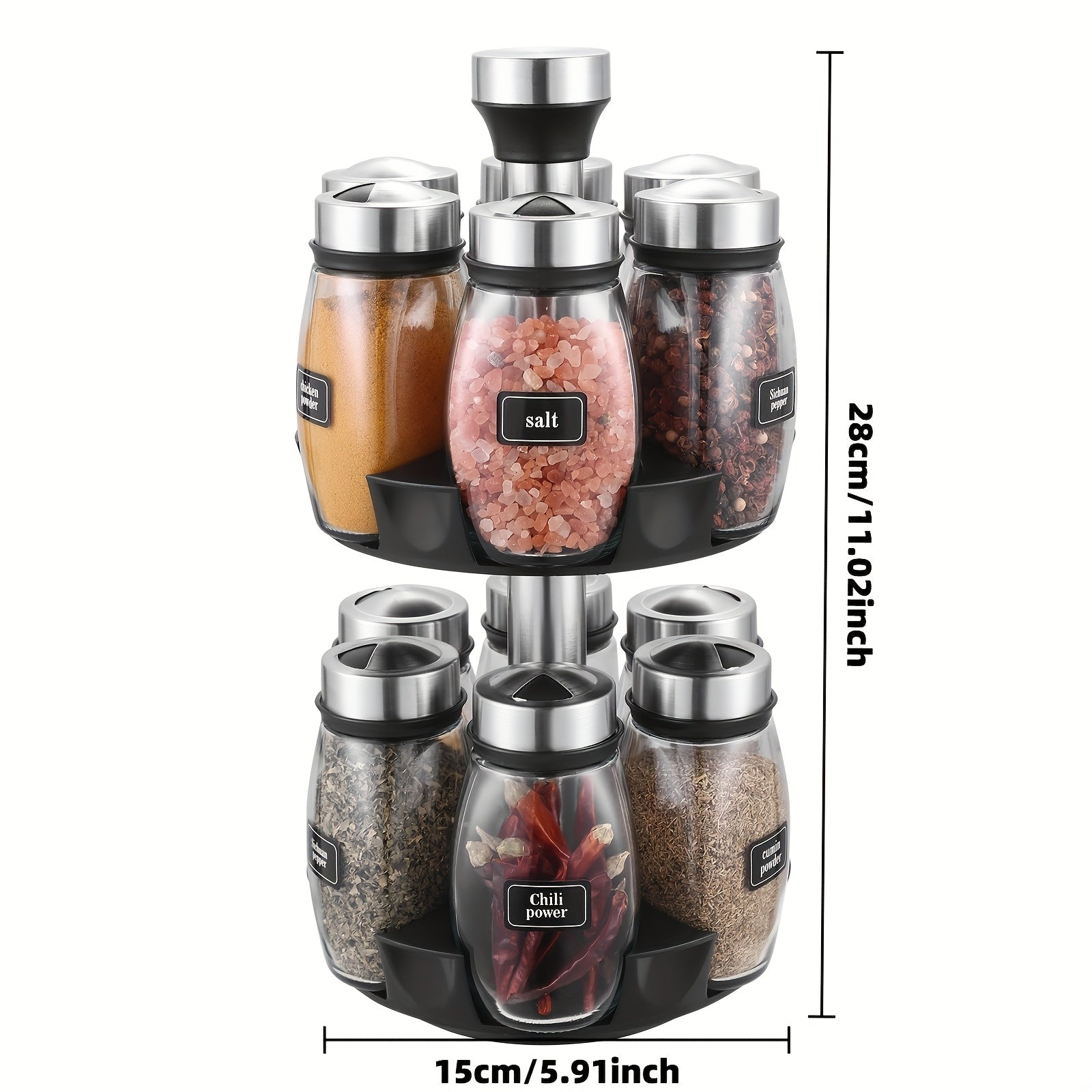 Storage Jars – Versatile Glass Spice Jar Set clear reusable pantry storage A Set Of, designed