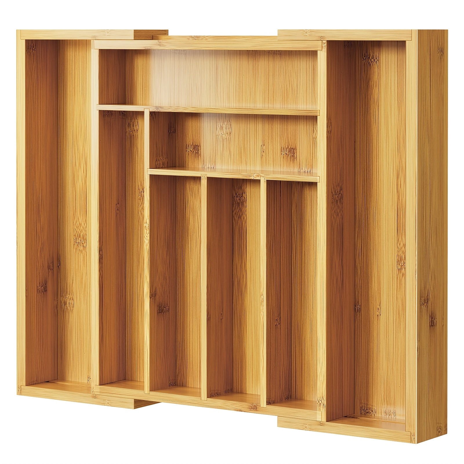 Premium Stackable Storage Drawer – smooth-access cabinet organization, Bamboo Expandable Silverware Drawer Organizer Adjustable Kitchen Utensil Tray for Forks Spoons And Knives, designed for American homes, daily convenience and practical gifting