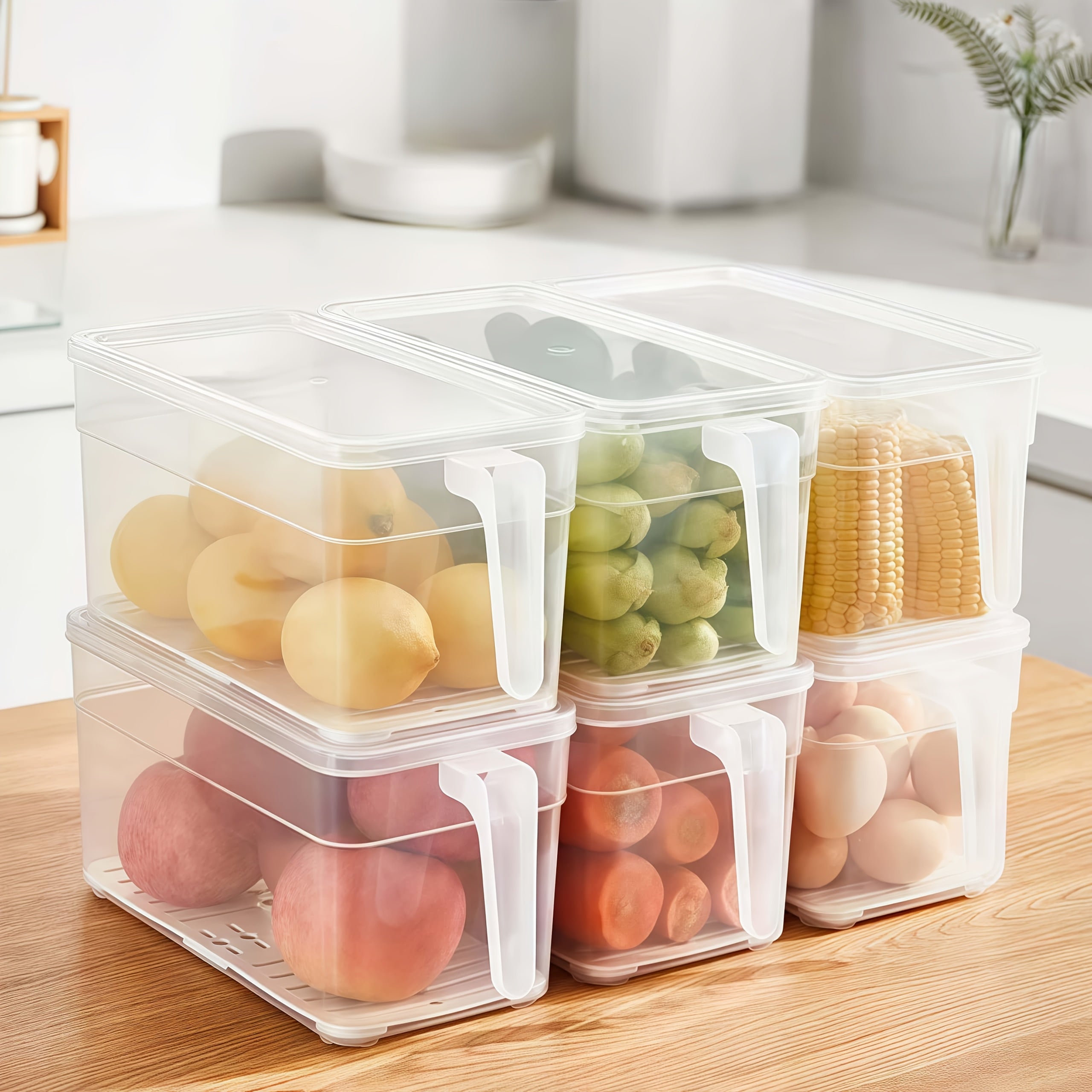 Versatile 3pcs Refrigerator Storage Organizer – easy-access fridge organization, 3pcs of Refrigerator Storage Boxes with Handles Preventing Food from Going Bad and Being, designed for American homes, daily convenience and practical gifting