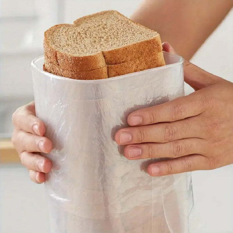 1pc Leak-proof and Reusable Plastic Storage Container | Multifunctional Transparent Sealing Box for Bread, Toast, Fruits, and Vegetables | Flip Top Closure, Rectangle Shape, Kitchen Storage and Additions