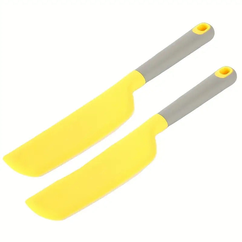 Kitchen Essential – 2pcs Large Silicone Spatula- Non Stick, Heat-resistant Kitchen Scraper, Kitchen Supplies, Kitchen Accessories, Christmas Gift, Suitable for Cooking and Baking, Easy to Mi