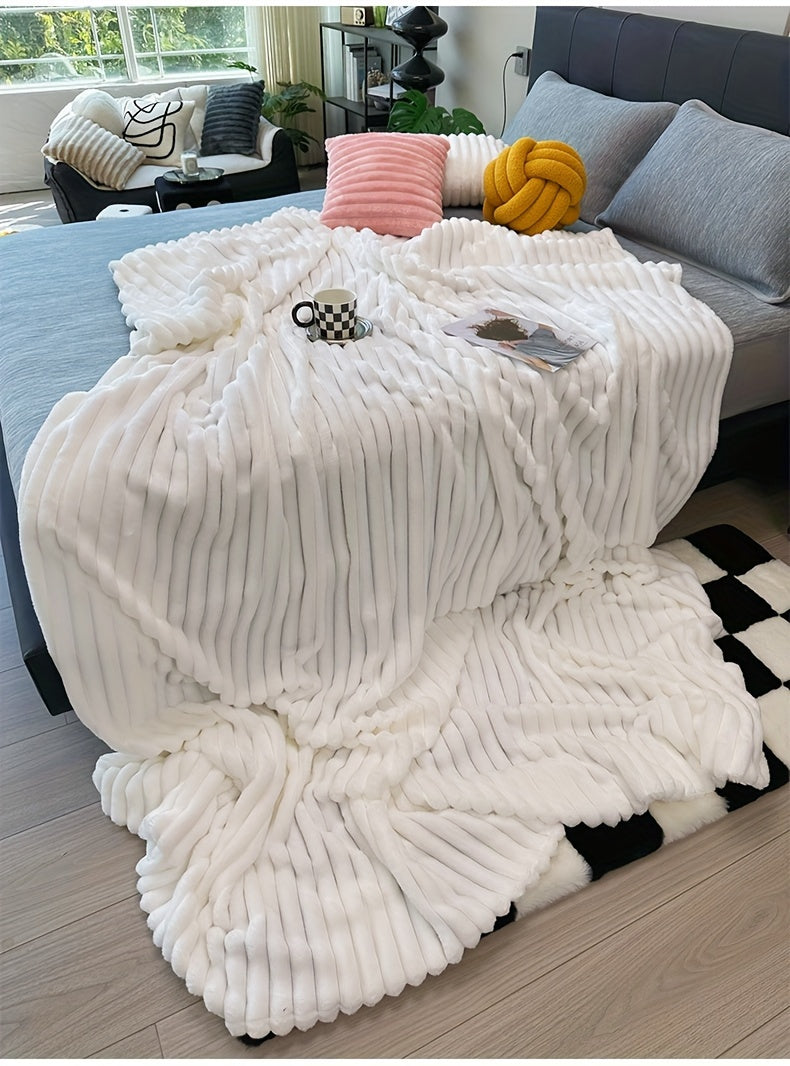 Space-Saving Cozy Home Textile Accent – comfortable everyday home styling, Ultra-Soft Thick Fleece Blanket Multi-Color 3D Faux Rabbit Fur Double-Sided Ideal for All Seasons, designed for American homes, daily convenience and practical gifting