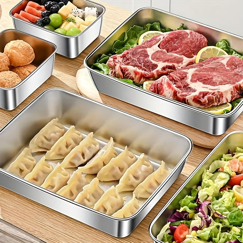 Modern 5pcs Kitchen Baking Dish Set – oven-ready cooking and serving, Buy 3 Get 2 Free Total 5pcs Stainless Steel Food Storage Containers - Durable, designed for American homes, daily convenience and practical gifting
