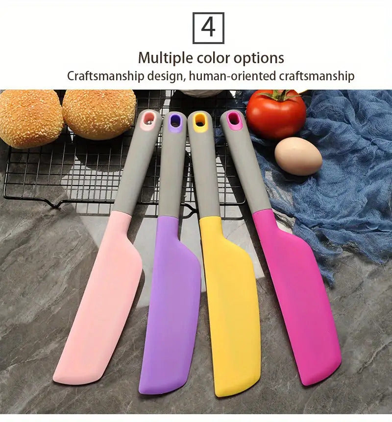Kitchen Essential – 2pcs Large Silicone Mixing Jam Spatula Cake Cream Heat-Resistant Kitchen Scraper, Kitchen Supplies Kitchen Additions, Christmas Gift, Suitable for Cooking And Baking, Eas