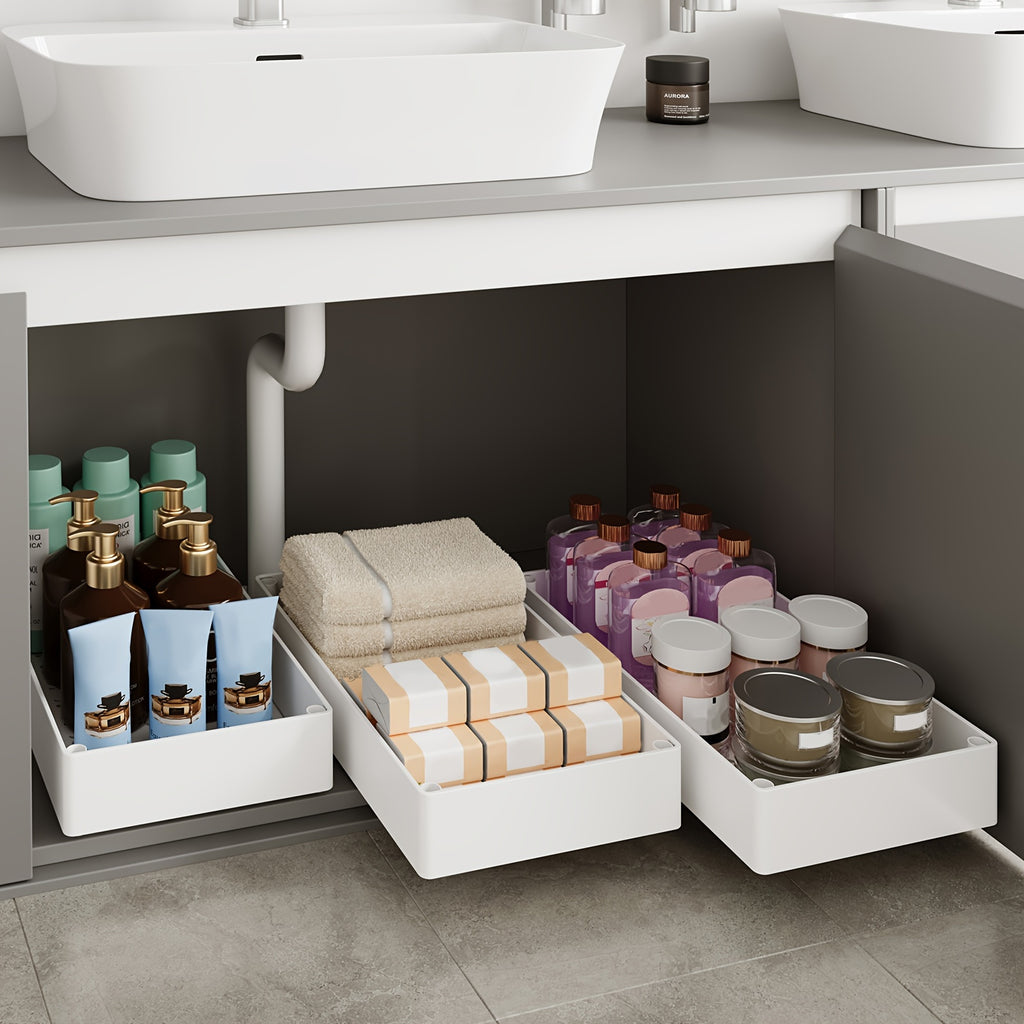 Easy-Access 2Pcs Adjustable Kitchen Storage Rack – multi-purpose organization, durable space-saving design, designed for American kitchens, pantries, apartments, home organization, daily use and practical gifting