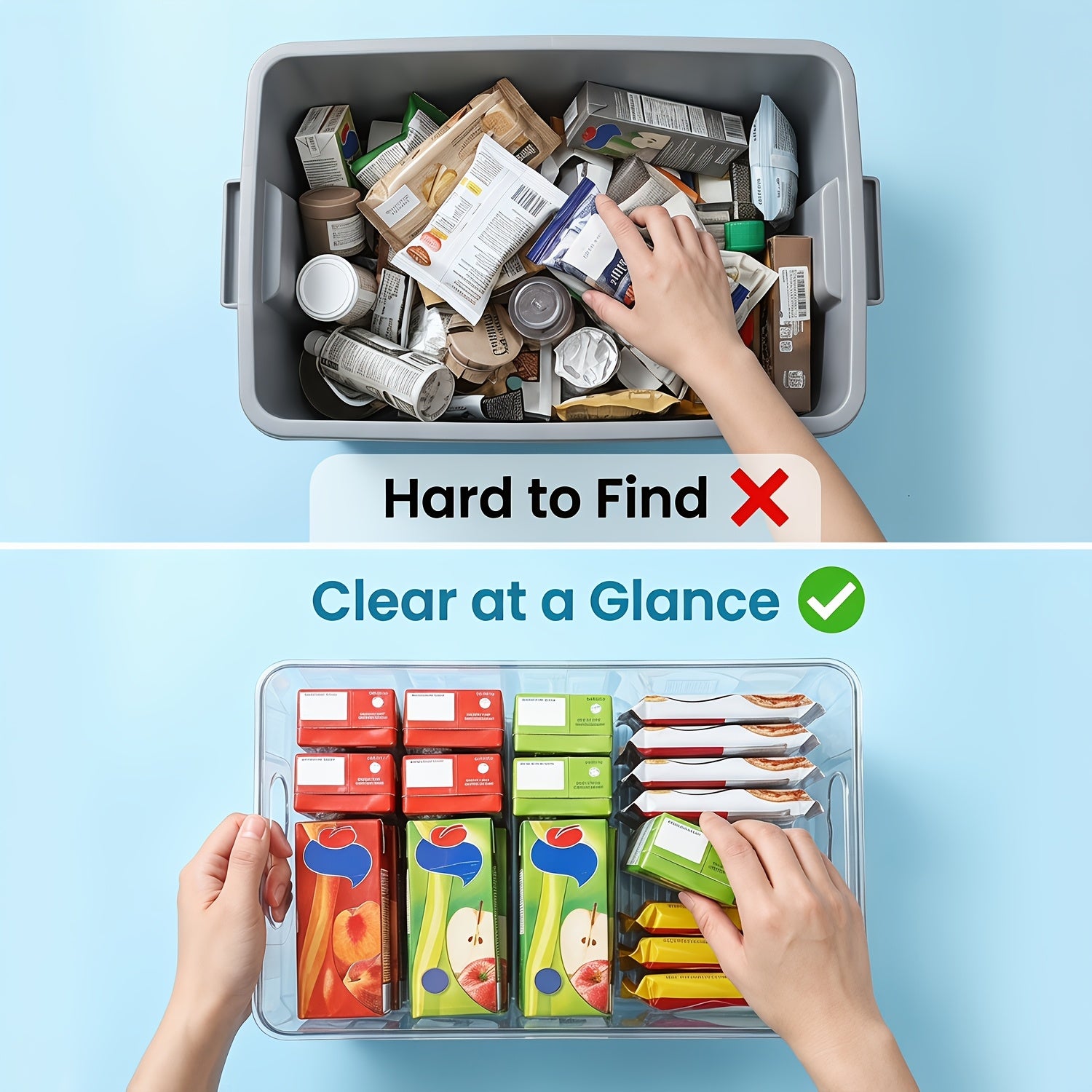 Easy-Access 6 Pack Refrigerator Storage Organizer – easy-access fridge organization, Stackable Storage Bins 6 Pack Clear Stackable Storage Bins With Lids Medium Plastic Containers, designed for American homes, daily convenience and practical gifting