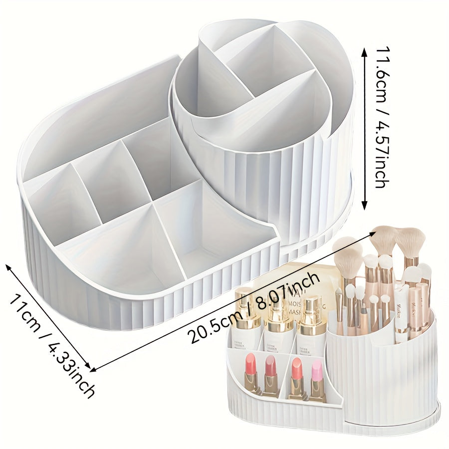Modern Stackable Home Storage Bins – portable space-saving storage, 8 07in 4 33in 4 57in Rotating Makeup Storage Box - Compact 360 Rotating, designed for American homes, daily convenience and practical gifting