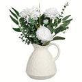 Smart Ceramic Flower Vase – tabletop floral display and modern home decor, TOMNK Ceramic Vase Ceramic Pitcher Vase for Flowers Farmhouse Vase for Table, designed for American homes and practical gifting