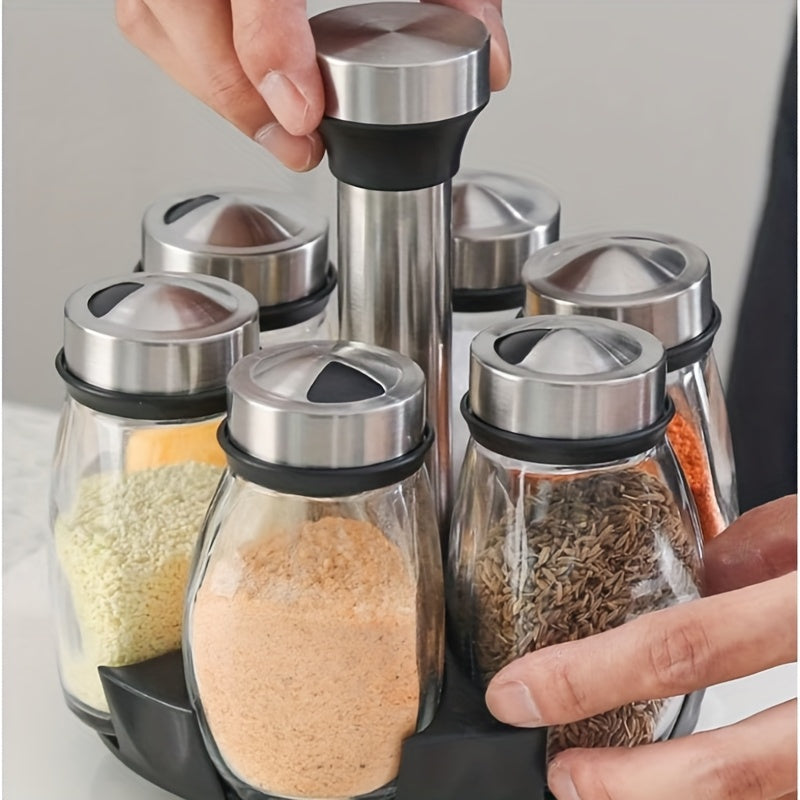Home Living Essential – 7 in 1 14-In-1 Seasoning Bottle Rotating Seasoning Bottle Kitchen Supplies Hotel H