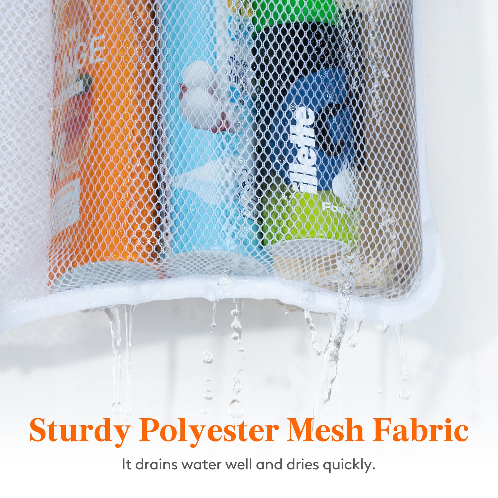 Mesh Shower Caddy, Hanging Shower Organizer with Quick Drying Mesh, Portable Space Saving Bathroom Organizer to Shampoo, Hold Soap and Cruise Ship Essentials, White, 1/2/3/4pcs