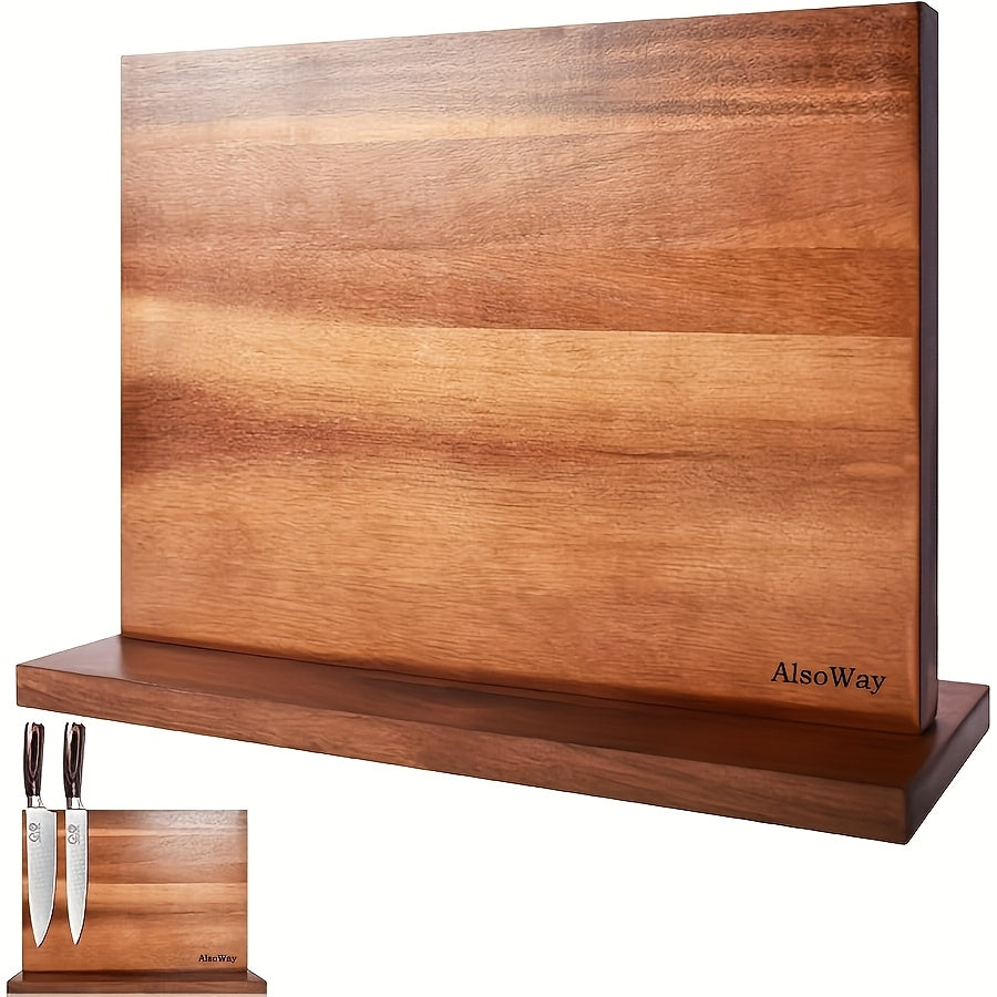 Heavy-Duty 1pc Adjustable Home Storage Rack – durable multi-purpose storage, 1pc Home Kitchen Double-sided Wooden Magnetic Stands Holder Rack Magnetic Knife Block With Strong, designed for American homes, daily convenience and practical gifting