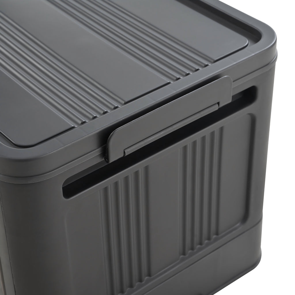 4/5 Tier Large Double Door Storage Locker & Bin, Collapsible Stackable Sturdy Space-Saving Plastic Organizer with 360° Rotatable Lockable Wheels - All-Purpose Organizer for Dorm, Office, Closet, Living Room, Gym, School, Garage, Bedroom, Basement