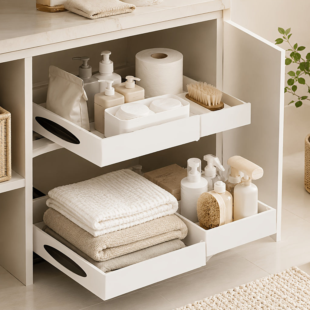 Smart Pull-Out Cabinet Organizer – smooth-access cabinet organization, Multi-purpose Retractable Drawer Cabinet Under Sink And Cabinet 17 1 to 26 77 Wide, designed for American homes, daily convenience and practical gifting