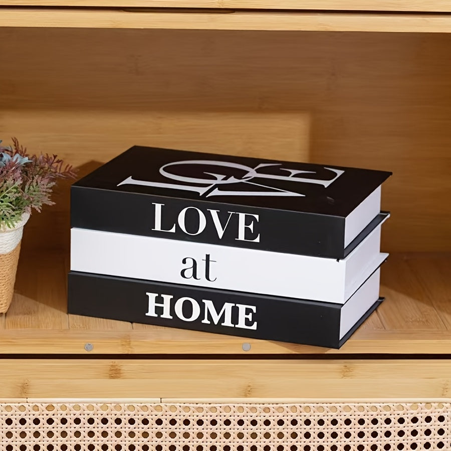 Easy-Access 3pcs Home Storage Organizer – space-saving everyday organization, 3pcs Nordic Style Book Decor Set for Coffee Table or Desk - Minimalist Fake, designed for American homes, daily convenience and practical gifting
