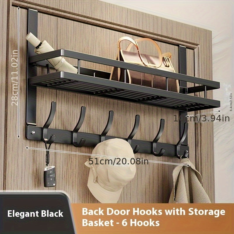 Storage Rack – Multifunctional Metal Easy-Install Over-the-Door Storage Rack for Bedroom Bathroom