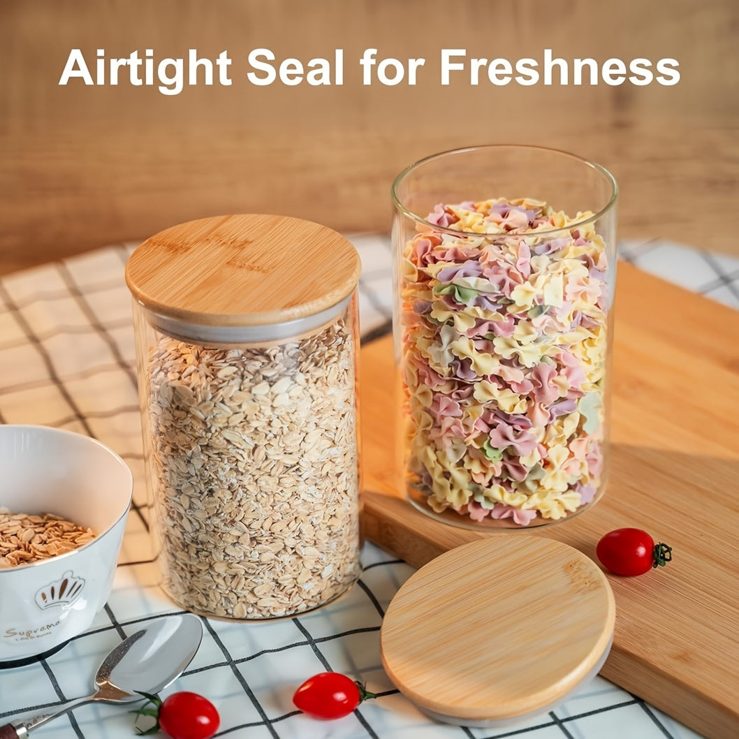 Premium 6pcs Glass Spice Jar Set – clear reusable pantry storage, 6pcs Glass Storage Containers with Labels And Pen 32Oz Airtight Food Storage Containers with, designed for American homes, daily convenience and practical gifting