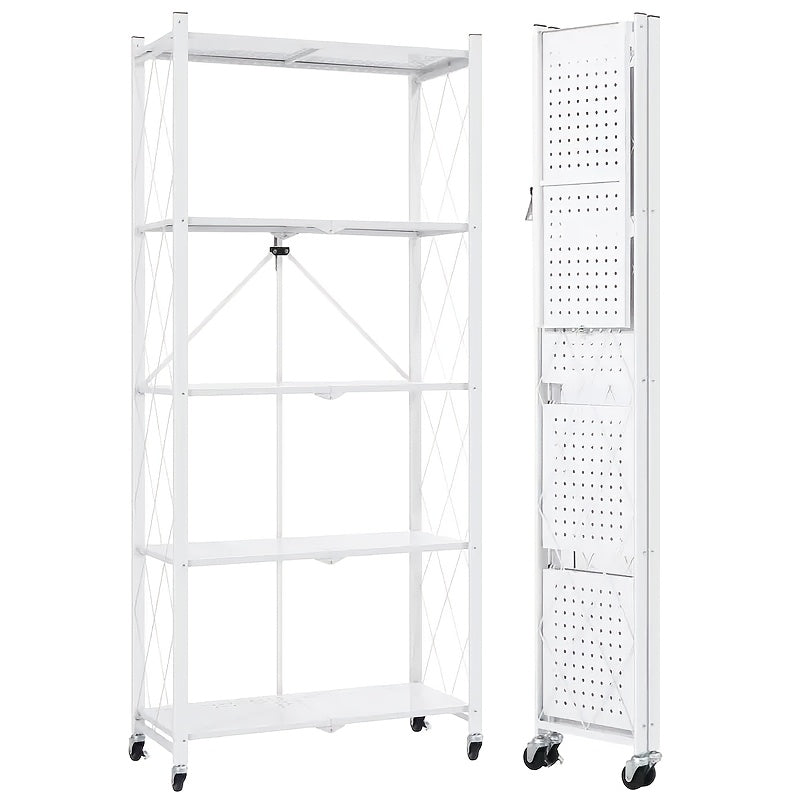 Storage Rack – 3 4 5-Tier Unassembled Storage Rack Equipped with Wheeled Multi-Layer Storage