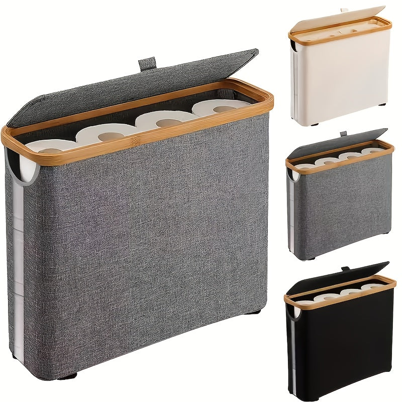 Toilet Paper Basket, Toilet Paper Storage - Ultimate Bathroom Storage with Lid, Large Toilet Paper Holder Can Hold 9 Rolls, Bathroom Toilet Paper Storage Cabinet, Toilet Paper Storage Containers
