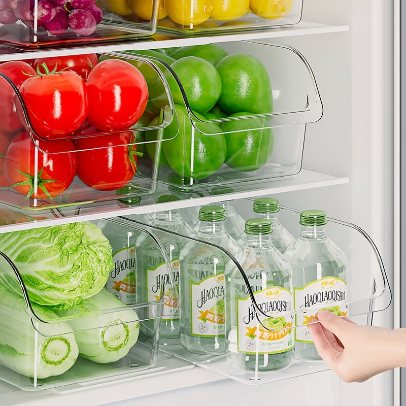 Refrigerator Storage Containers Set, Clear Bins for Produce, Eggs, Deli Meat, Food Savers, for Fridge, Freezer, Pantry, Space-Saving Kitchen Organizer