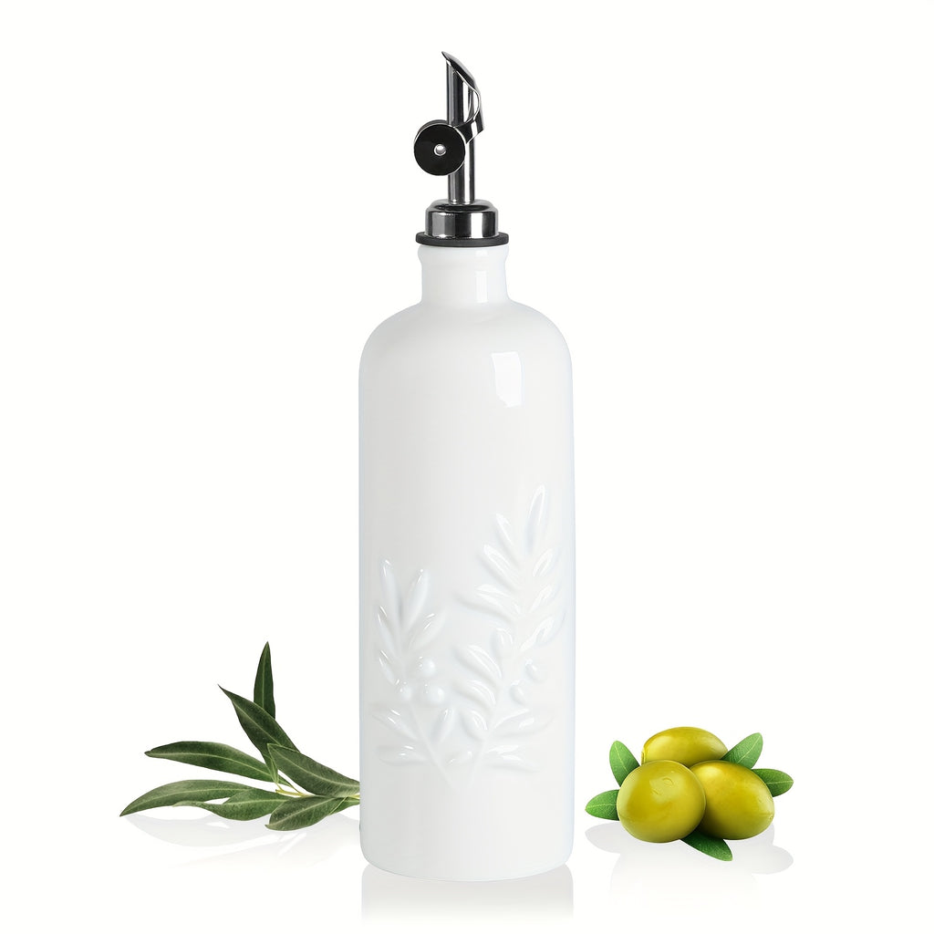 Easy-Access 18 Oz Airtight Storage Jar Set – clear reusable pantry storage, Sweejar 18 Oz Olive Oil Dispenser Bottle for Kitchen Ceramic EVOO And Vinegar Dispenser, designed for American homes, daily convenience and practical gifting