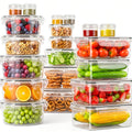 Kitchen Essential – [Leakproof Stackable Containers] 68pcs Food Storage Containers Set With Lids (34 Containers + 34 Lids), Leakproof Stackable Food Containers, Microwave & Dishwasher, Clear
