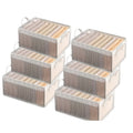 Modern 6pcs Stackable Home Storage Bins – portable space-saving storage, 6pcs Storage Box Stackable Steel Frame Wardrobe Storage Box Transparent Foldable PVC Storage Box, designed for American homes, daily convenience and practical gifting
