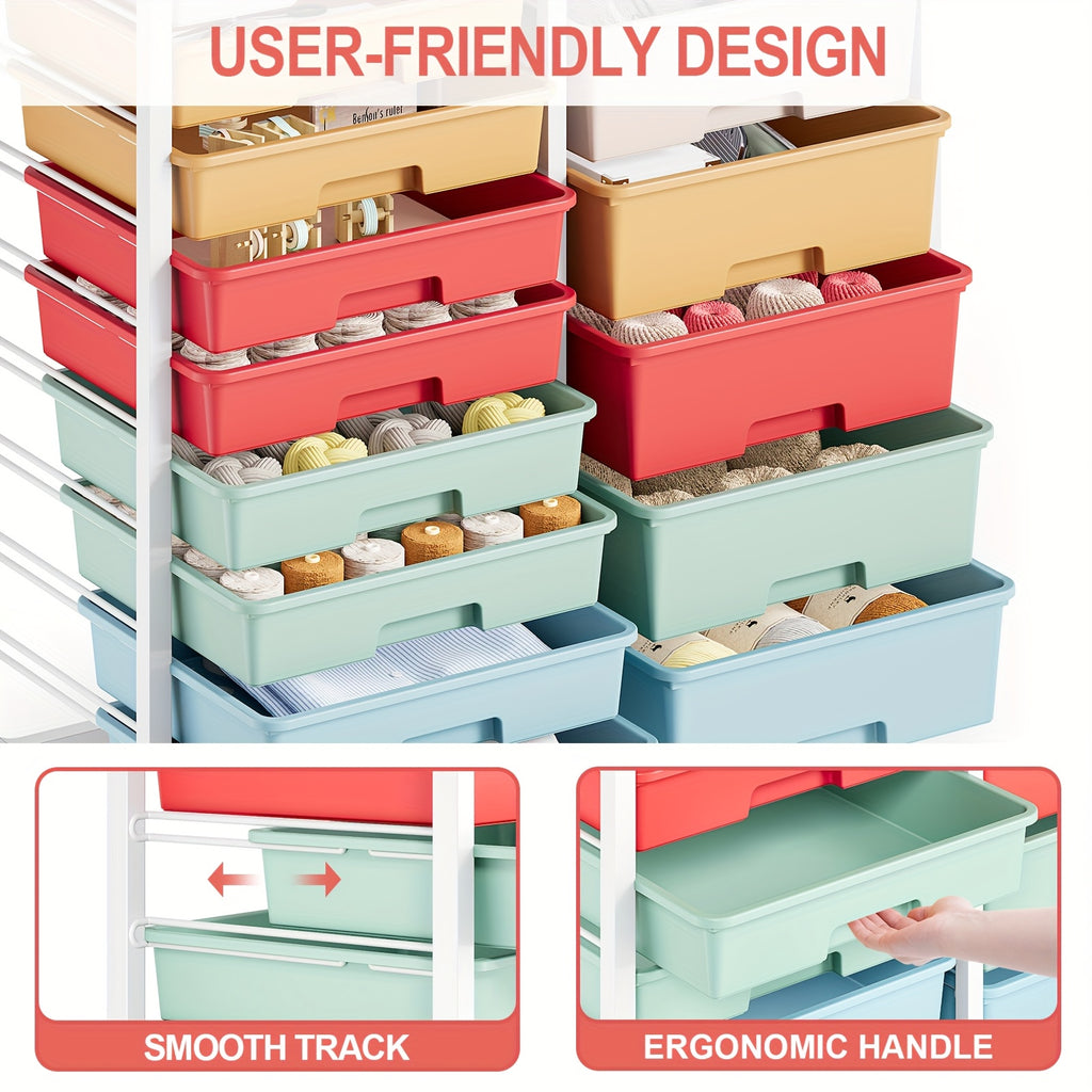Space-Saving Pull-Out Cabinet Organizer – smooth-access cabinet organization, TOOLF 14-Drawer Rolling Storage Cart with Tabletop Pegboard Mobile Utility Cabinet on Wheels -, designed for American homes, daily convenience and practical gifting