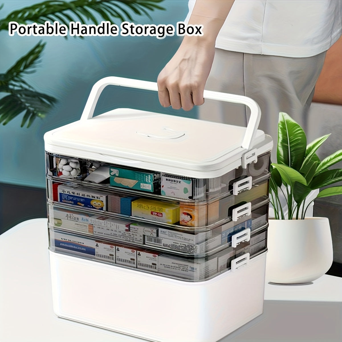 Space-Saving Stackable Home Storage Bins – portable space-saving storage, 2 5-Tier Large Capacity Multi-Layer Classification Durable Portable Storage Box Essential for Home And, designed for American homes, daily convenience and practical gifting