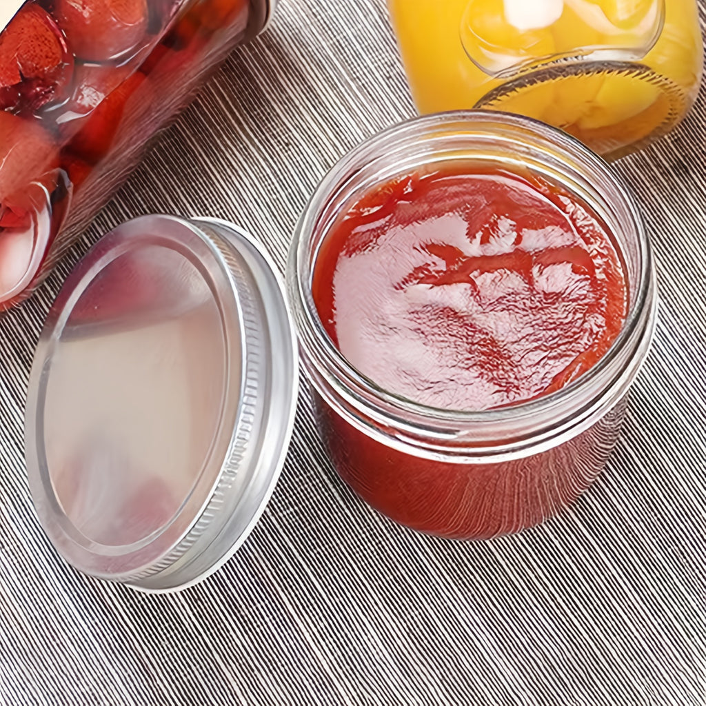 12/16/24/40/48pcs - 4 OZ Mason Jars Canning Jars for Kitchen Organizers And Storage, Jelly Jars with Regular silvery Lids, Ideal for Jam, Honey, Wedding Favors, Shower Favors, Spice Jars, Local Warehouse