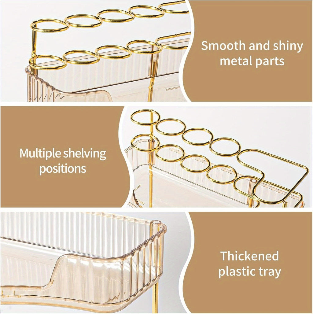 Home Organizer – 2-in-1 Corner Bathroom Counter Organizer - 2-Tier/3-Tier Space-Saving Shelf with B