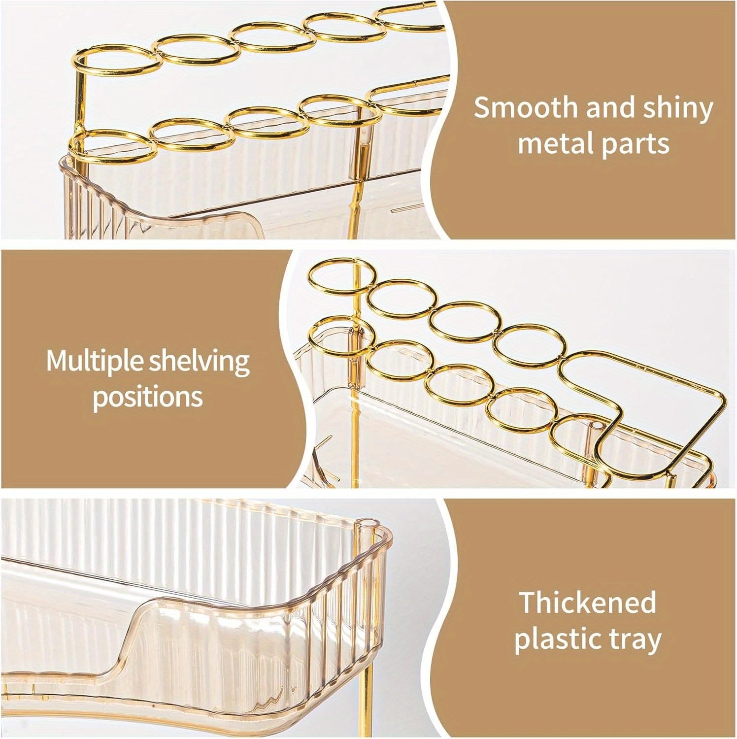 Home Organizer – 2-in-1 Corner Bathroom Counter Organizer - 2-Tier/3-Tier Space-Saving Shelf with B