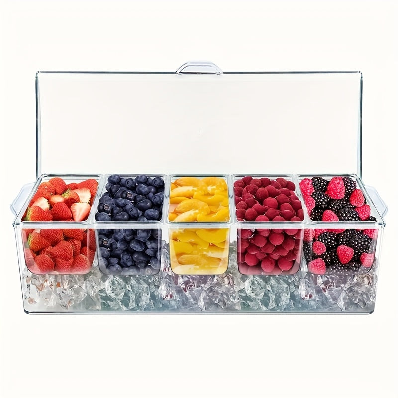 Space-Saving 1pc Glass Spice Jar Set – clear reusable pantry storage, Spice Jar Refrigerator 1pc Spice Jar Refrigerator Fruit Transparent Tray Refrigerated Seasoning Box with, designed for American homes, daily convenience and practical gifting