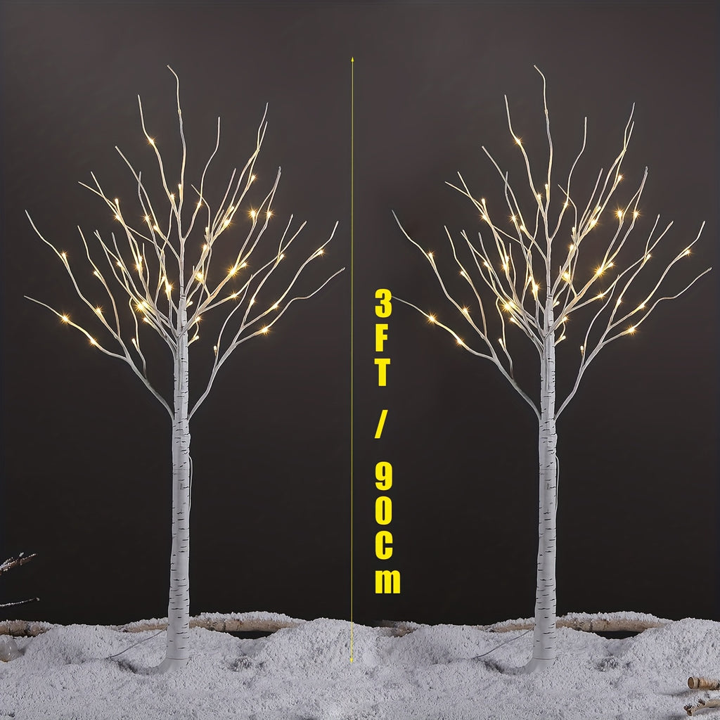 6ft/5ft/3ft/2ft Simulated Birch Tree Lights, Landscape Trees, USB Eight-function LED Lights, Suitable for Garden, Stairs, Railing Decorations, Christmas Decorations, Wedding And Holiday Decoration Lights,, IP44