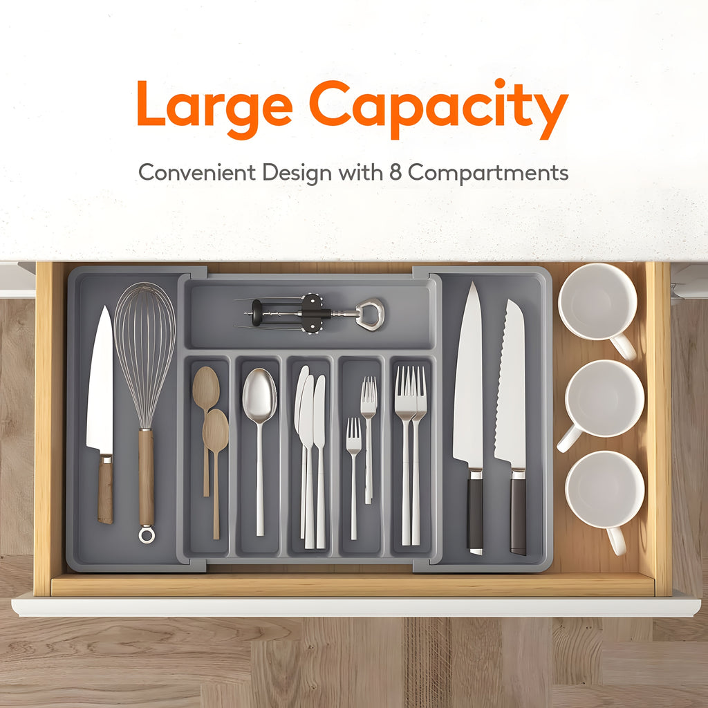 Versatile Stackable Home Storage Bins – portable space-saving storage, Silverware Organizer Utensil Knife Storage Box Adjustable Storage Box Cutlery Storage Box Kitchen Organizers, designed for American homes, daily convenience and practical gifting