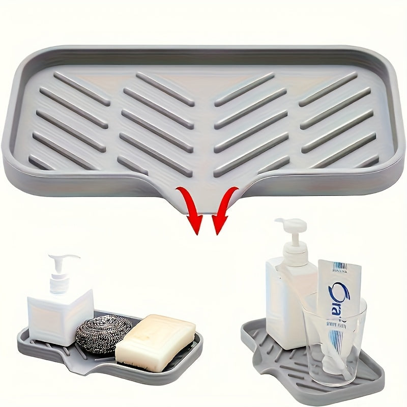 Soap Tray Rack, Sponge Drainage Mat, Tableware Drying Mat, Kitchen Draining Mat, Countertop Organizer, Sink Storage Rack, Chopsticks And Bowls Draining Rack, Kitchen And Bathroom Storage Tray