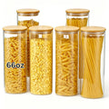 Easy-Access 3/6pcs Airtight Storage Jar Set – clear reusable pantry storage, 3 6pcs Glass Food Storage Jars With Lids 66OZ 1400ML Large Capacity Perfect For, designed for American homes, daily convenience and practical gifting
