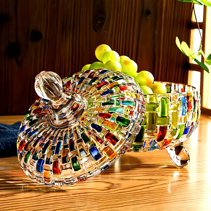 Storage Jars – High Rating - Elegant Painted Crystal Candy Jar with Lid - Snack Jar Jewelry