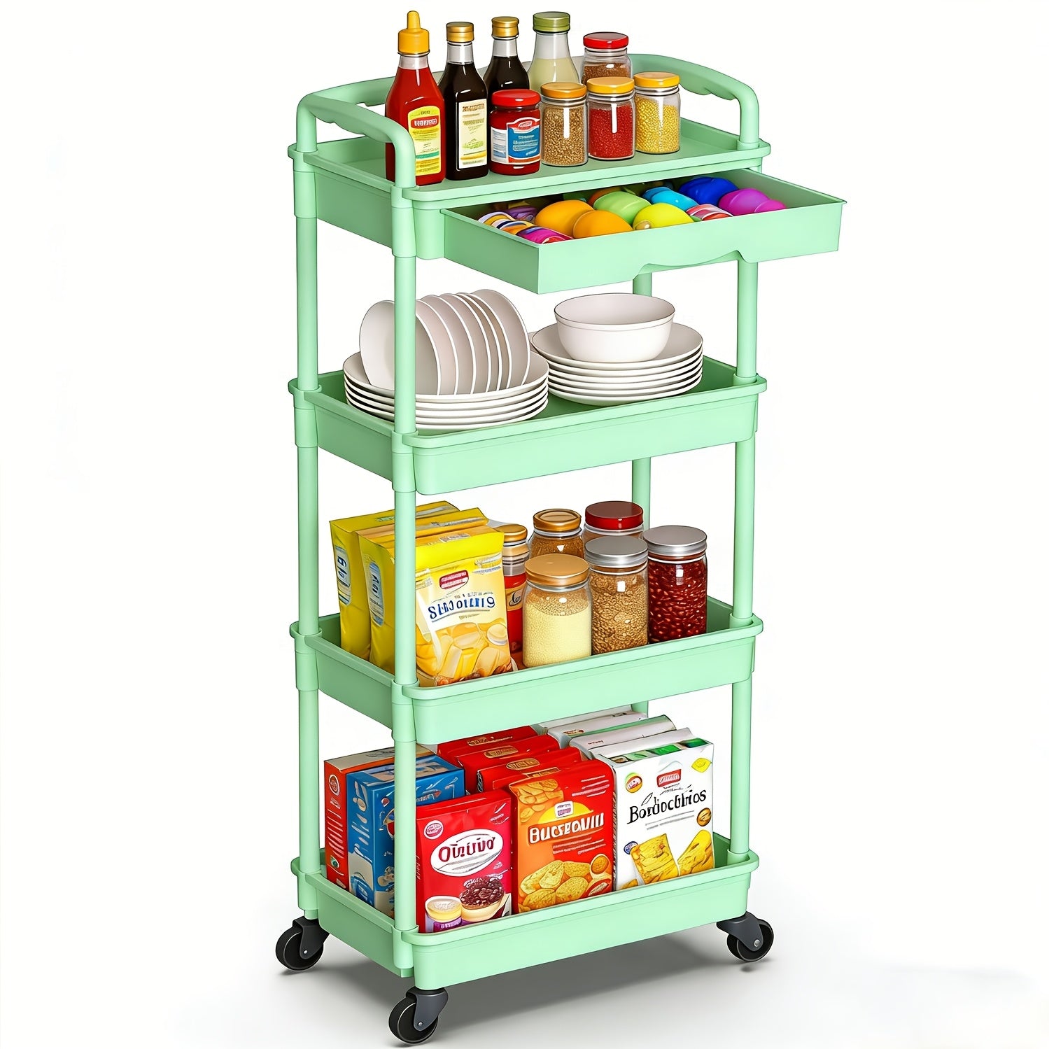 Home Organizer – Easy-Access 3/4 Tier Refrigerator Bottle Organizer – easy-access beverage storage,