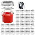 Modern 16/24/40/48pcs Glass Spice Jar Set – clear reusable pantry storage, 16 24 40 48pcs-4Oz Mason Jars Glass Canning Jars With Regular Silver Lids Ideal, designed for American homes, daily convenience and practical gifting
