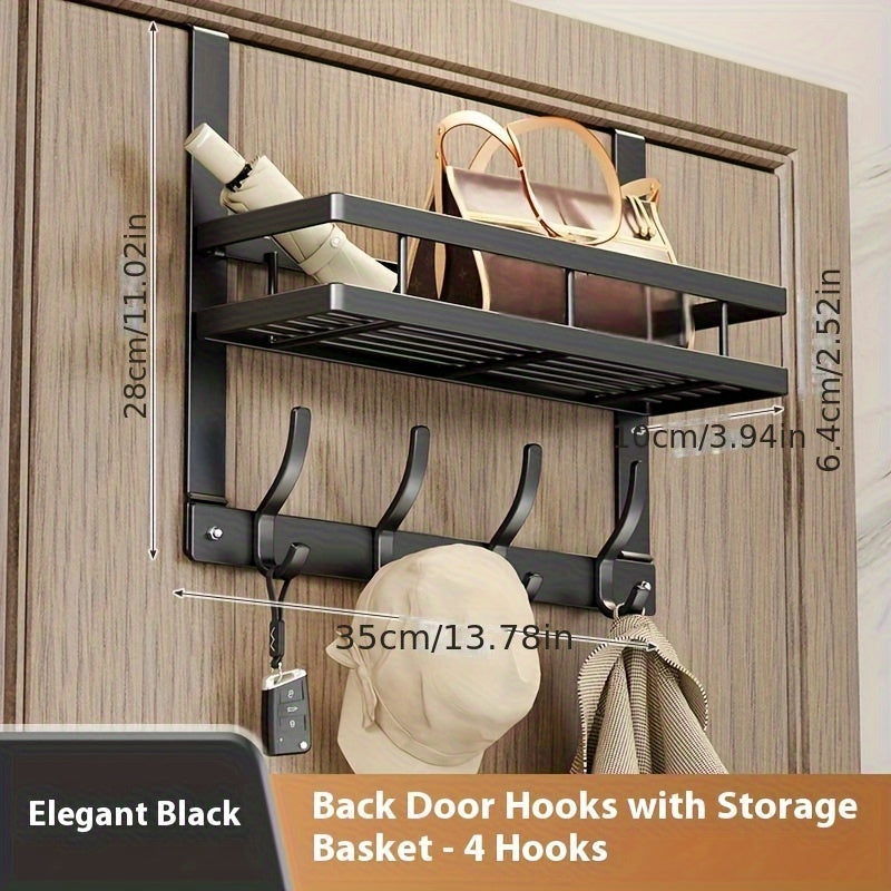 Storage Rack – Multifunctional Metal Easy-Install Over-the-Door Storage Rack for Bedroom Bathroom